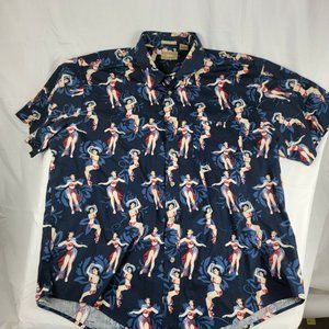 Natural Issue Mens Short Sleeve Beac Girls Shirt Size XL